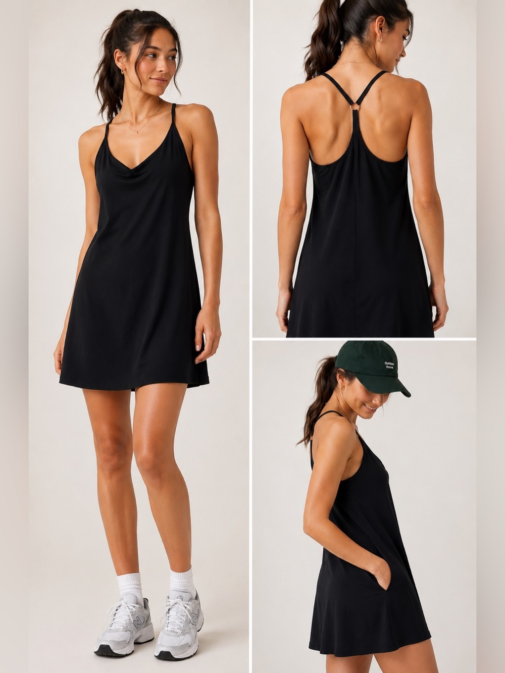 Outdoor Voices The Exercise Dress Black Size Medium EUC